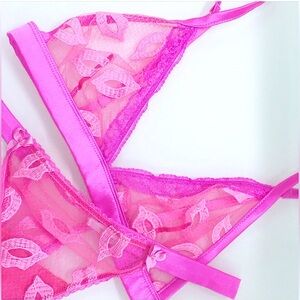 Mimi Holliday by Damaris Bra/Lingerie sz 36B Sexy Pink 💋 Lip